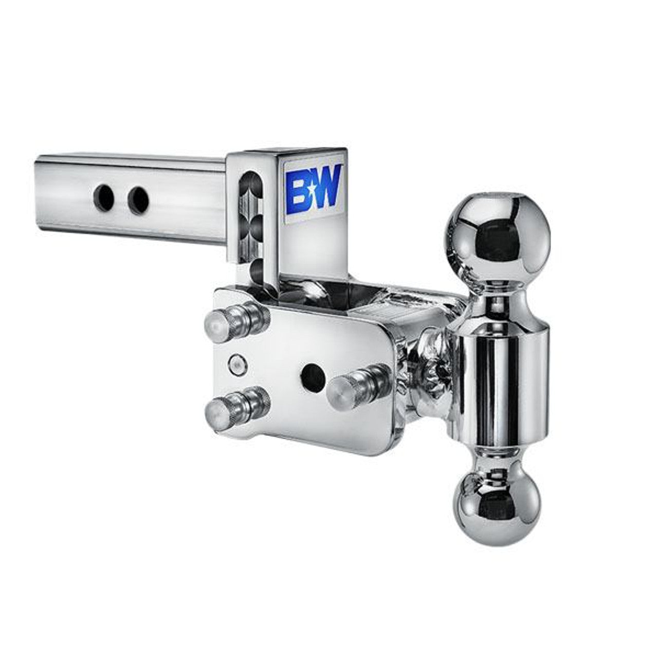B&W Tow & Stow 2-Ball Mount - 2" Hitch, 3" Drop - Chrome